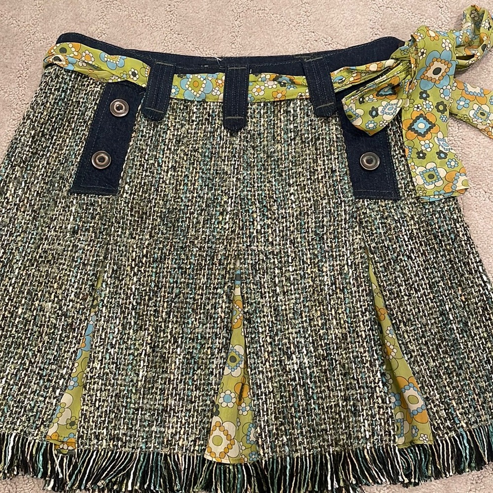 Dolce & Gabbana tweed and denim skirt. European size 40